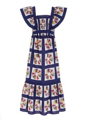 Sea - Women's Pippin Smocked Patchwork-Printed Cotton Maxi Apron Dress - Blue - Moda Operandi