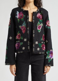 Sea Bethany Floral Embellished Tweed Jacket