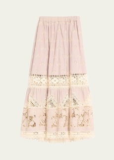 Sea Joah Embroidered Maxi Skirt