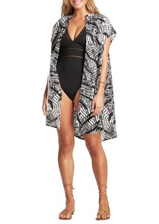 Sea Level Button-Up Cotton Gauze Cover-Up