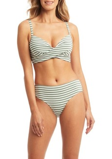 Sea Level Capri D- & DD- Cup Stripe Cross Front Molded Underwire Bikini Top