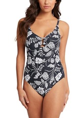 Sea Level Floral Print One-Piece Swimsuit in Night Sky at Nordstrom