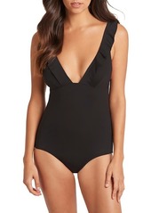 Sea Level Frill One-Piece Swimsuit