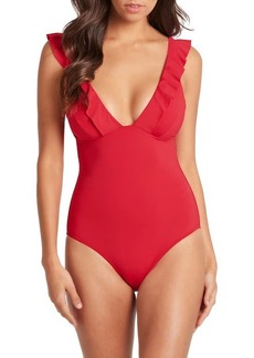 Sea Level Frill One-Piece Swimsuit