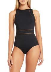 Sea Level Ladder Stitch One-Piece Swimsuit