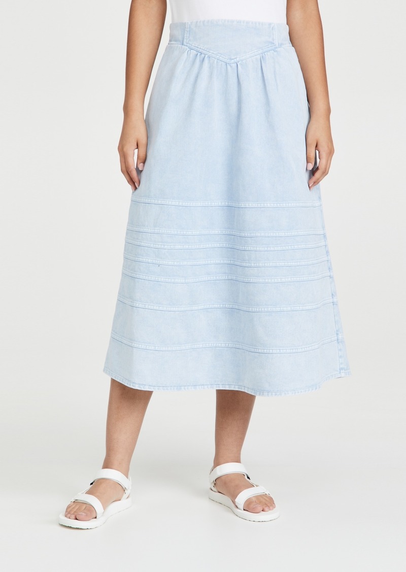 Sea Maura Acid Wash Denim Skirt