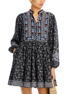 Sea New York Everly Embroidered Long Sleeve Dress