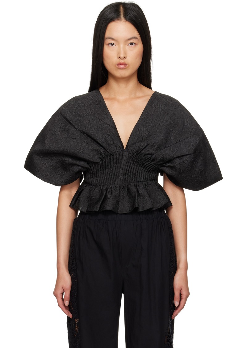 SEA NY Black Elegi Blouse