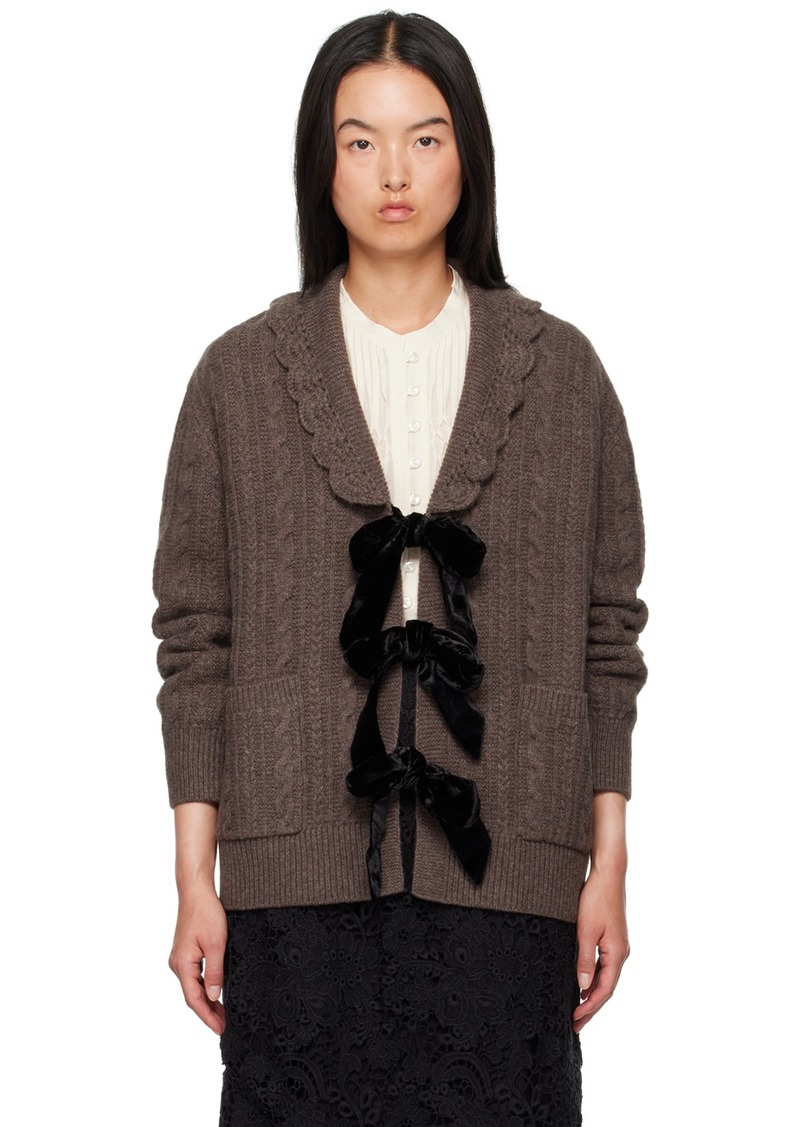 SEA NY Brown Mariella Cardigan