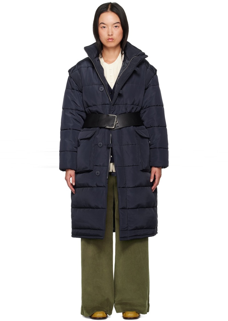 SEA NY Navy Estelle Coat