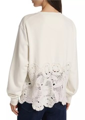 Sea Serita Crochet Lace Sweatshirt