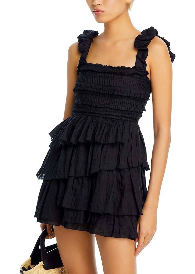 Sea Sleeveless Tiered Dress In Black