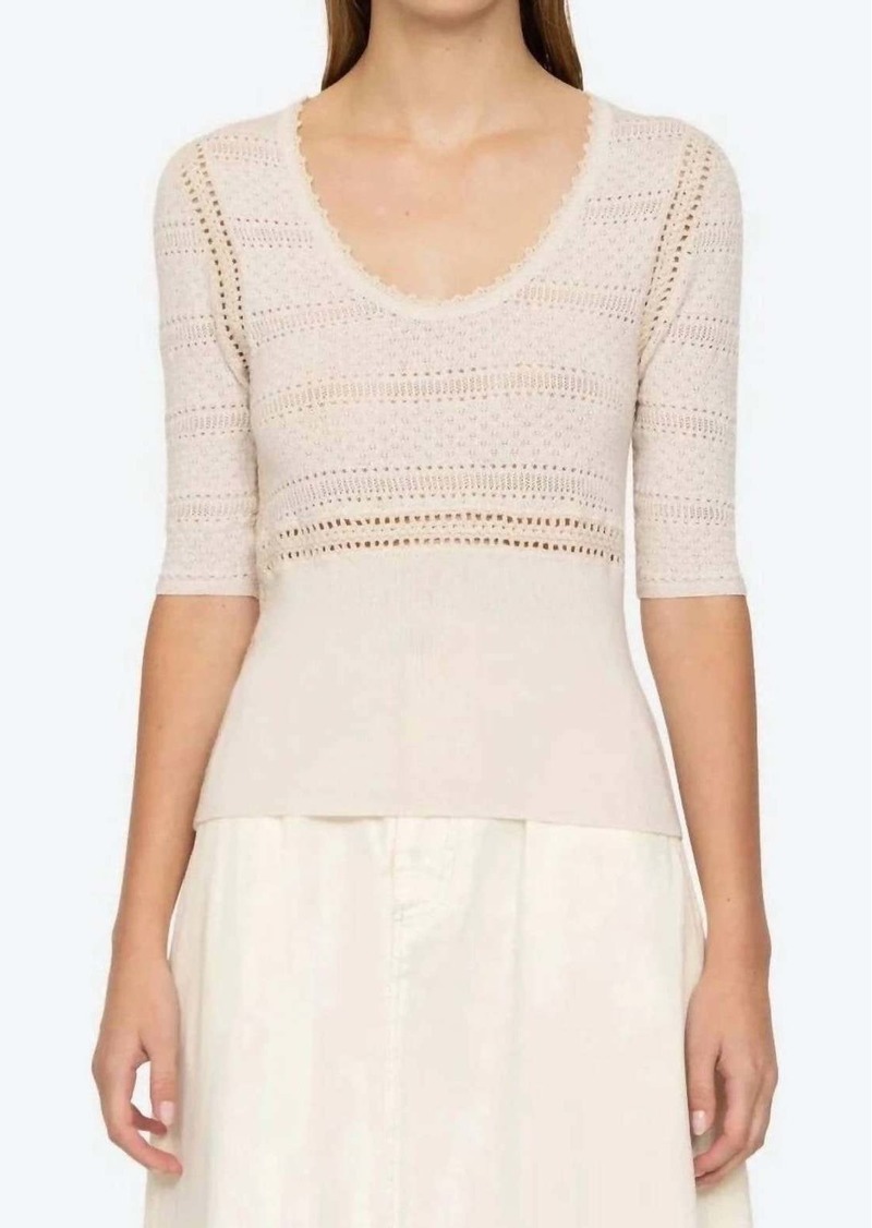 Sea Syble Pointelle Sweater In Cream