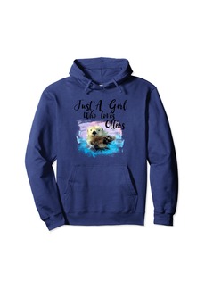 Watercolor Sea Otter - Girl Who Loves Otters Hoodie