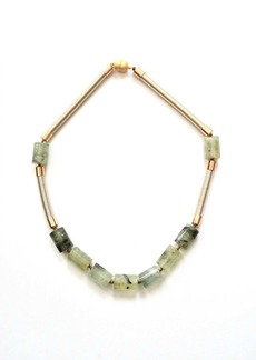 Sea Women's Green Garnet Wire Necklace