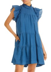 Sea Womens Mini Ruffled Shift Dress