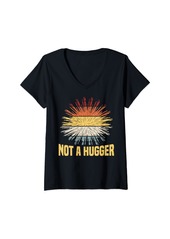 Womens Not a hugger Quote for a Sea Urchin fan V-Neck T-Shirt