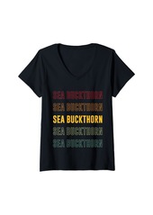 Womens Sea Buckthorn Pride Sea Buckthorn V-Neck T-Shirt