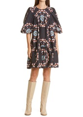 Sea Lindstrom Quilt Print Puff Sleeve Dress in Multi at Nordstrom
