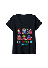 Sea Womens Summer Funny Squad Group Octopuses Relaxing Vacation Beach V-Neck T-Shirt