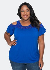 Sealed With A Kiss Stacy Cold-Shoulder Top - 3X