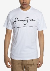 Sean John Men's Script Logo Statements Graphic T-shirt