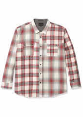 Sean John Men's Long Sleeve Button Up Contrast Plaid Shirt