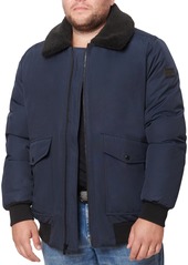 Sean John Men's Regular Fit Bomber Jacket with Fleece-Lined Collar