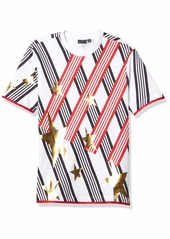 Sean John Men's Short Sleeve Crew Neck Stars and Stripes Tee Shirt  XL