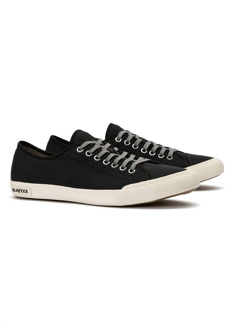 SeaVees Men's Army Issue Low Standard Sneaker In Black Nylon