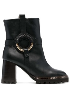See by Chloé 100mm leather ankle boots
