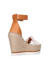 See by Chloé 120mm Glyn Canvas & Leather Wedges