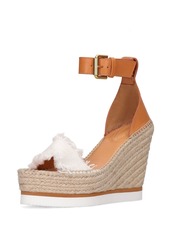 See by Chloé 120mm Glyn Canvas & Leather Wedges