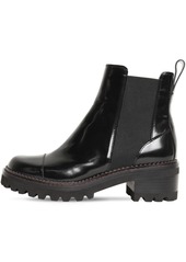 See by Chloé 40mm Brushed Leather Beatle Boots