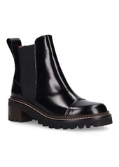 See by Chloé 40mm Mallory Brushed Leather Ankle Boots