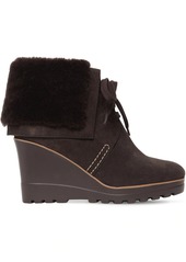 See by Chloé 90mm Rachel Suede & Fur Ankle Boots