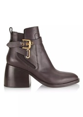 See by Chloé Averi 75MM Block Heel Leather Ankle Boots