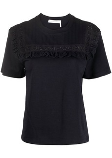 See by Chloé broderie anglaise short-sleeved T-shirt