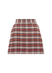 See By Chloé Checked cotton-blend miniskirt