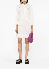 See by Chloé embroidered cotton shirtdress