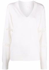 See by Chloé embroidered fine-knit jumper