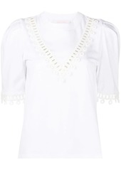 See by Chloé embroidered short-sleeve T-shirt