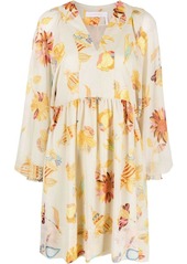 See by Chloé floral-print shift dress