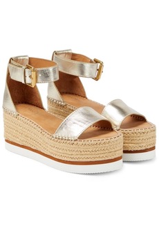 See By Chloé Glyn leather platform espadrille sandals