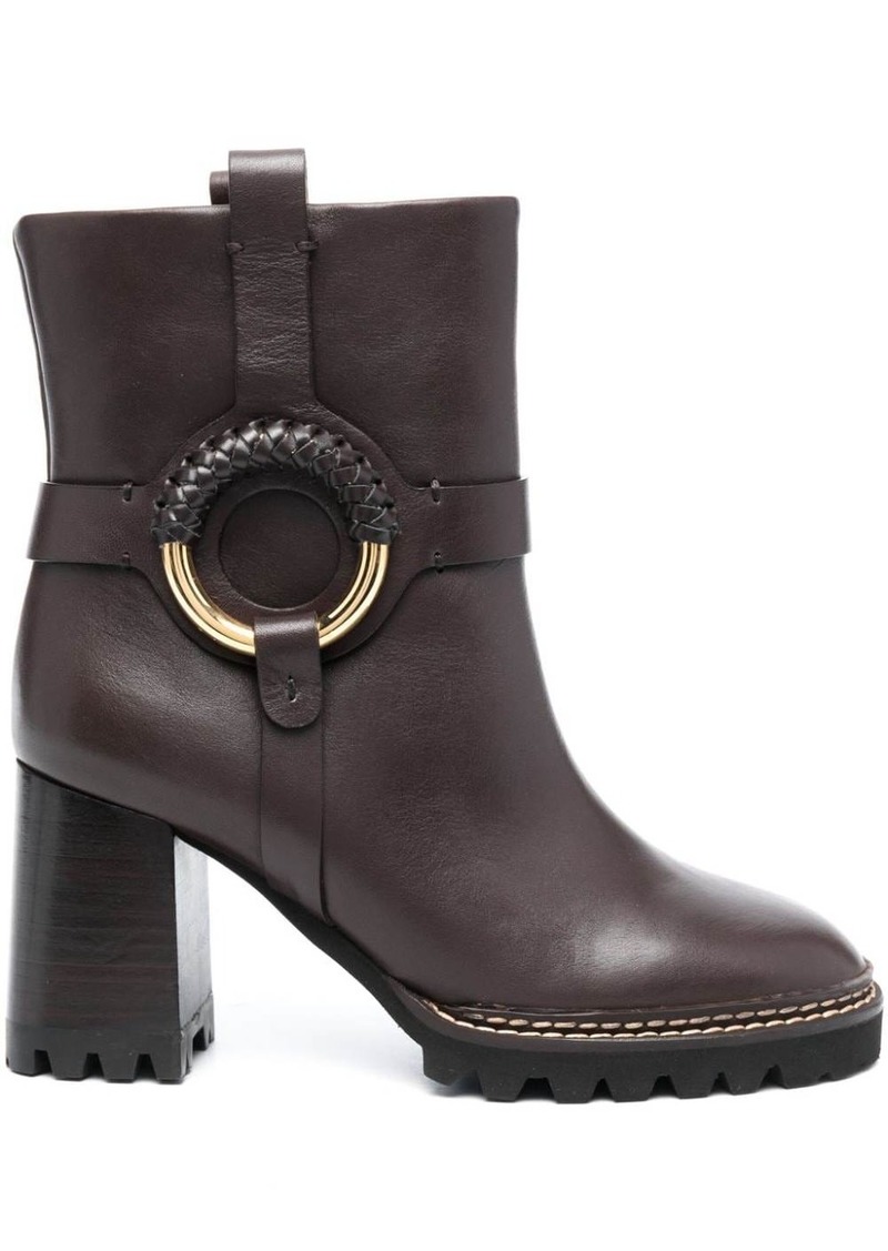 See by Chloé Hanna 80mm platform ankle boots