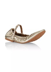 See by Chloé Kaddy Metallic Leather Ballet Flats