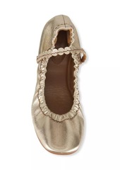 See by Chloé Kaddy Metallic Leather Ballet Flats