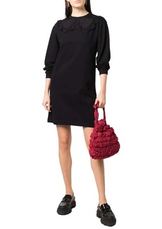 See by Chloé Lace Collar Sweat Dress in Black