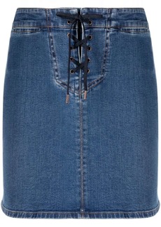 See by Chloé lace-up denim skirt