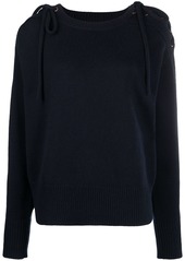 See by Chloé lace-up sleeve jumper